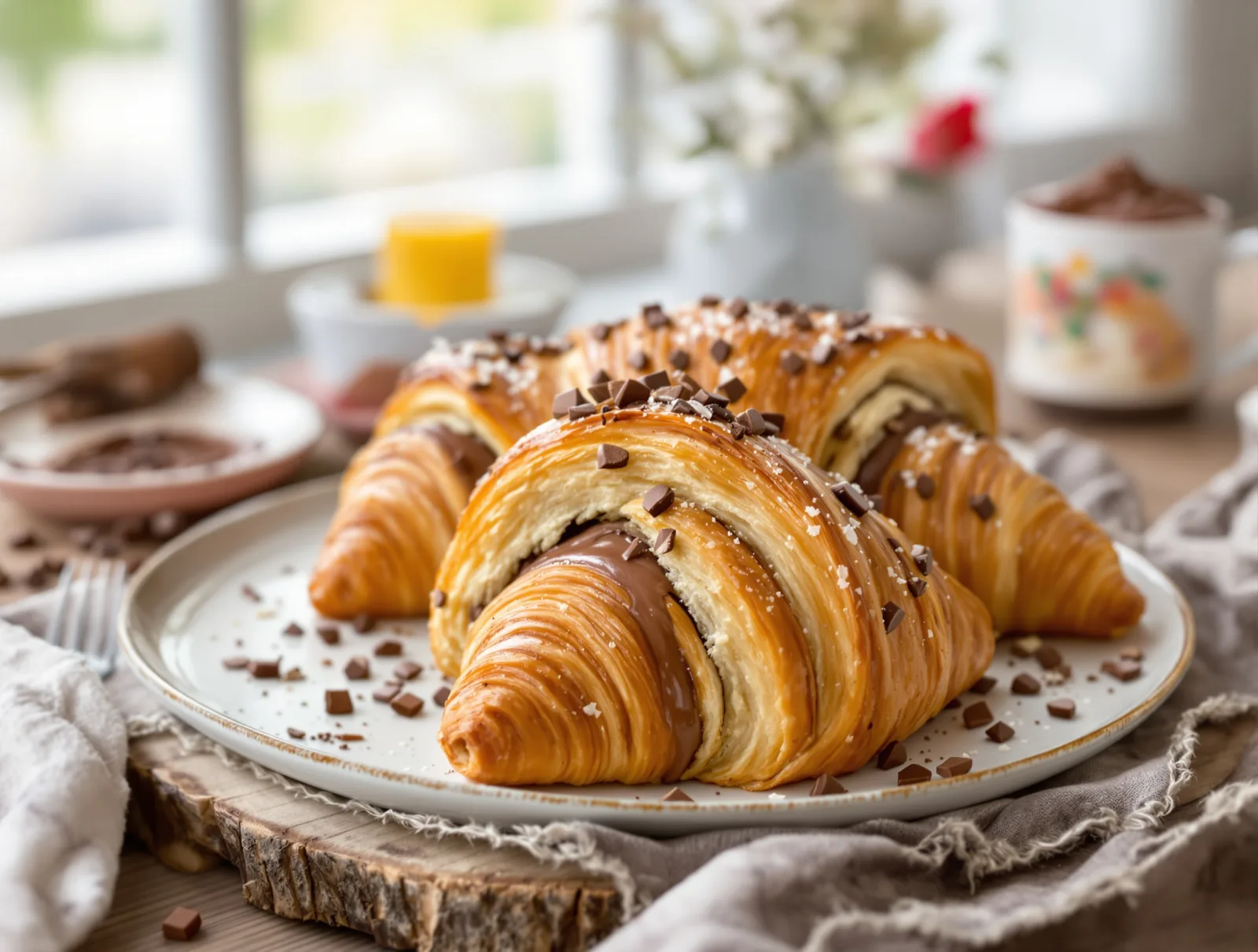 Croissanty s nutelou