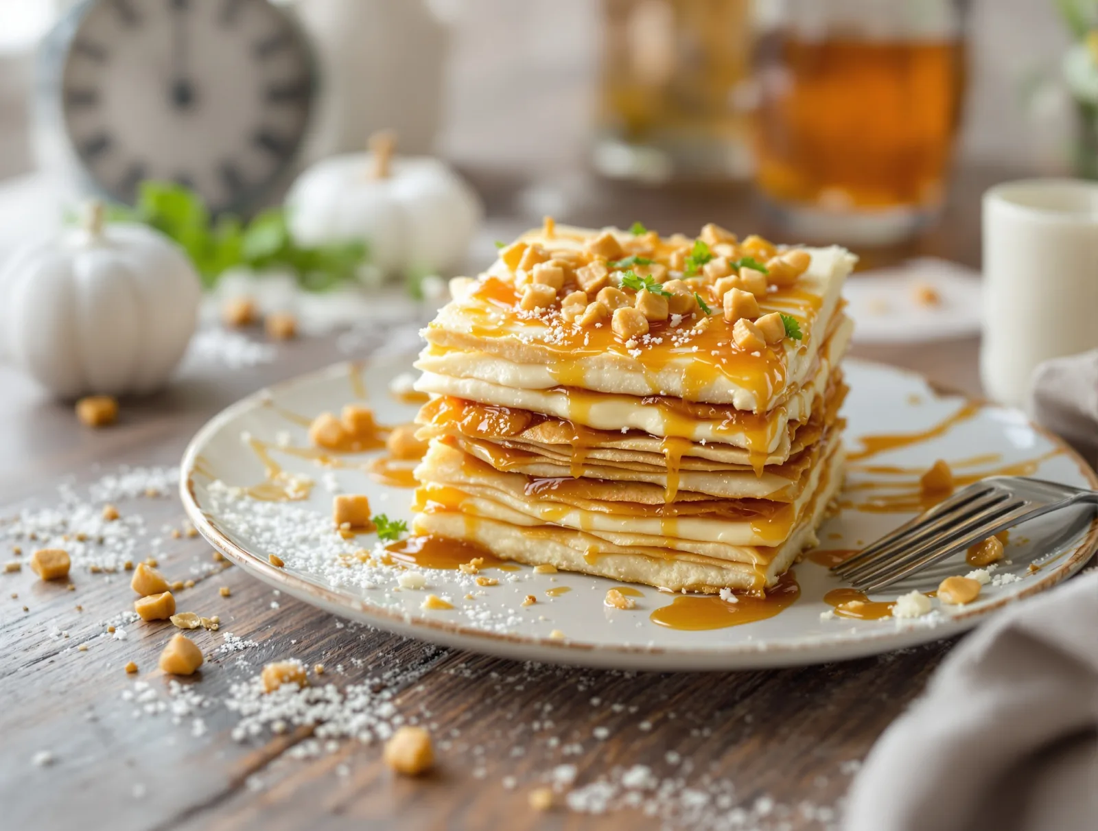 Medový torta s karamelovým krémom